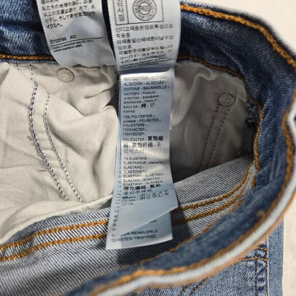 Levi's Wedgie Straight Button Fly Women's Denim Jeans Size 30 (29x28) Raw Hem - Picture 9 of 11